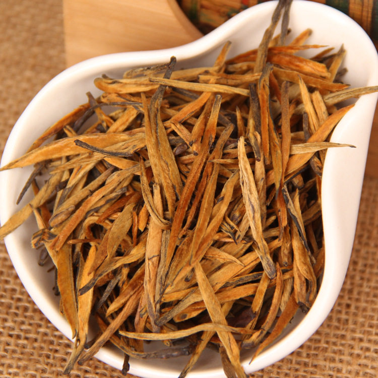 云南特产滇红茶理条大树金针茶500g散茶直条凤庆金芽滇红茶全单芽