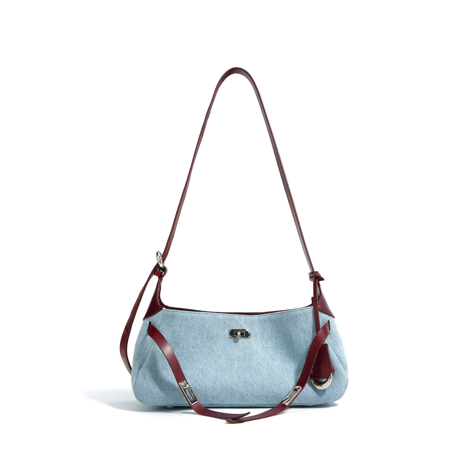 包包女款真皮配牛仔布高级感腋下包单肩包大容量通勤百搭日常