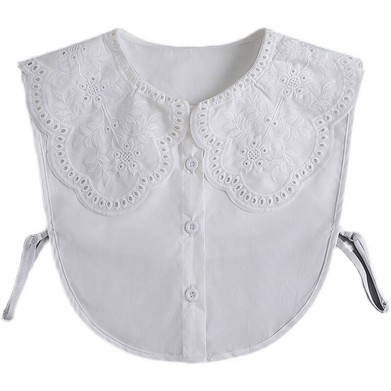 KOREAN VERSION OF AGE-REDUCING DOLL COLLAR WOMENS AUTUMN AND WINTER FAKE SHIRT COLLAR BASE DECORATION BIG LAPELS VERSATILE COTTON SHIRT FAKE COLLAR