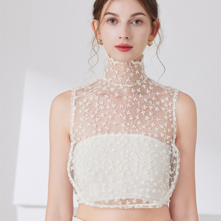 蕾丝网纱花边立领假领子优雅气质内搭小高领装饰领百搭蕾丝假衣领