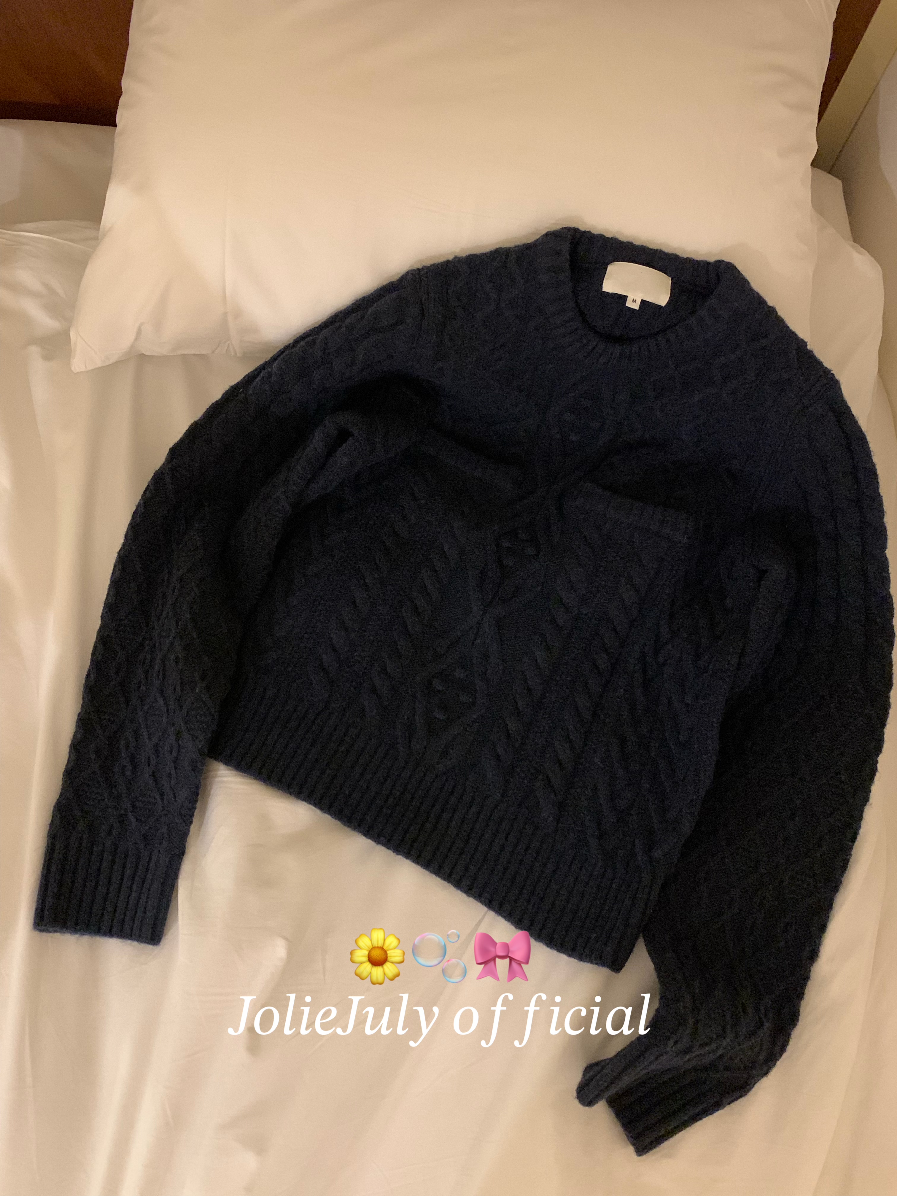 JolieJuly韩国正品 羊毛麻花针织毛衣