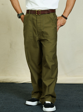 维托摩瑞复刻RRL美式复古工装裤阿美咔叽OG107阔腿休闲裤军裤
