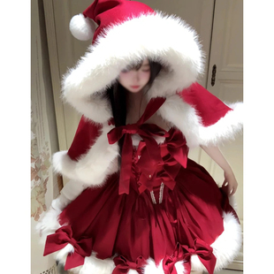 圣诞初雪冬装 日系软妹lolita斗篷氛围感战袍公主蓬蓬裙 新款