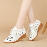 Летняя обувь для матери, танцующие туфли, мягкая подошва, из натуральной кожи, для среднего возраста