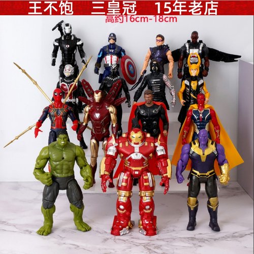 复仇者联盟英雄钢铁侠蜘蛛侠绿巨人灭霸关节可动摆件手办模型