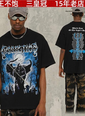 王不饱精选 跨境2025春夏Where Dead Angels Lie美式水洗做旧