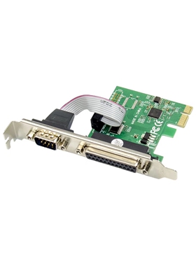 PCIE串并口卡 PCI-E转串口并口扩展卡 COM串口卡LPT卡1串1并组合