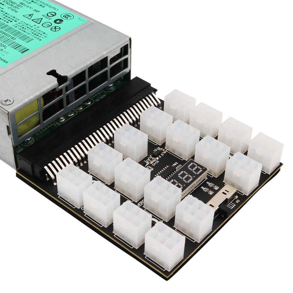 FULLY COMPATIBLE UPGRADE SERVER POWER CONVERSION BOARD TO 6PIN ADAPTER CARD 12V 17-PORT GRAPHICS CARD POWER SUPPLY BOARD