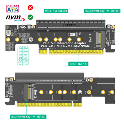 PCI-E16x转双NVME插槽转接卡