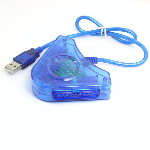 PS2有线手柄转PC用 USB转换器/转接线 电脑USB转接头 PS2转换器