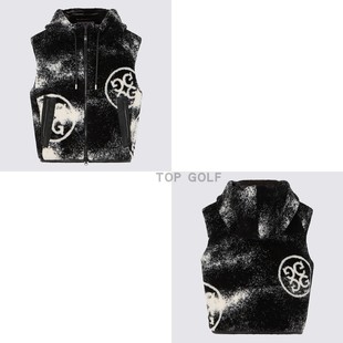 26春女连帽毛绒图案保暖联名款 韩国代购 高尔夫球服 FORE 马甲