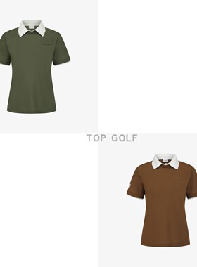 SOUTHCAPE GOLF高尔夫SC韩国代购 25秋女翻领弹力针织运动短袖T恤