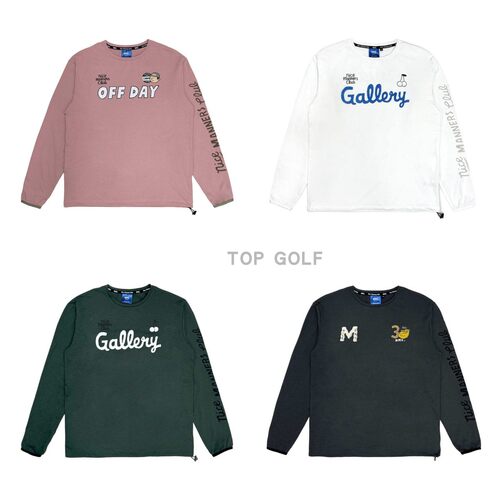 韩国代购NMC GOLF高尔夫服装ins潮服男女后背印花收口圆领长袖T恤