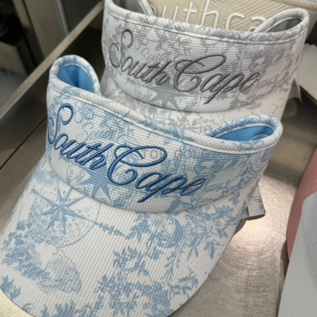 SOUTHCAPE高尔夫SC韩国代购 25春女士印花字母遮阳透气运动空顶帽