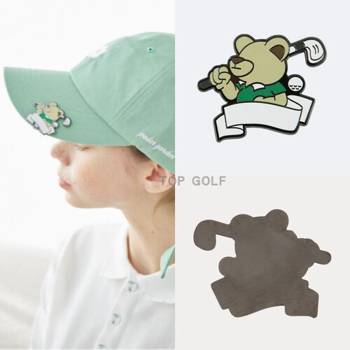 韩国代购 AVEN GOLF 高尔夫mark 26夏小熊造型磁吸球标马克帽夹