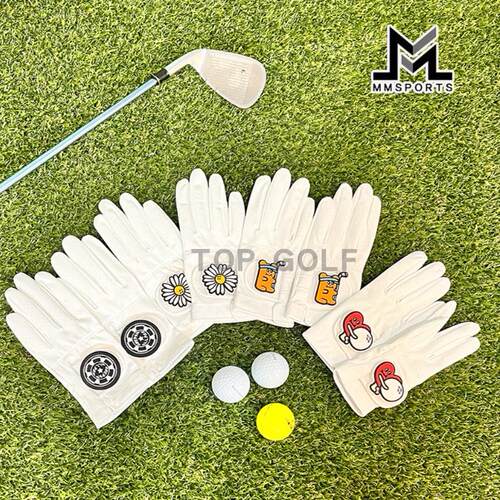 韩国代购 MM GOLF高尔夫手套 ins雏菊Mark爱心魔术贴左手双手手套