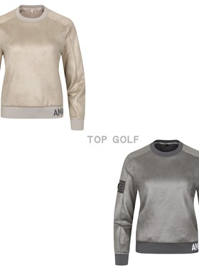 女士amazingcre GOLF高尔夫服装韩国代购25秋圆领绒面保暖防风T恤