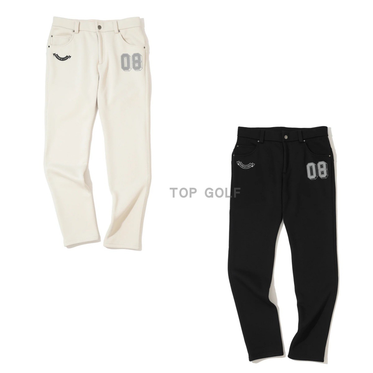 韩国代购MARK LONA高尔夫球服 25冬男修身标志刺绣直筒运动长裤