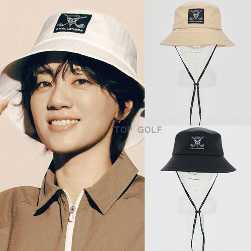 韩国代购 CHALLENGER 高尔夫帽子26夏男女骷髅标志防晒遮阳渔夫帽