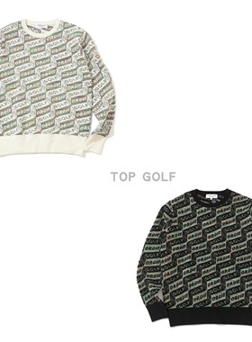 韩国代购MARK LONA高尔夫服装 25秋男圆领图案宽松长袖针织套头衫