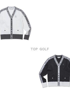 韩国代购MARK LONA高尔夫服装25冬女羊毛混纺V领系扣保暖针织开衫