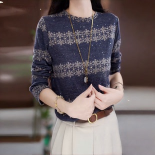 保暖上衣妈妈装 2025秋冬新款 T恤百搭宽松显瘦打底衫 澳绒长袖 女装