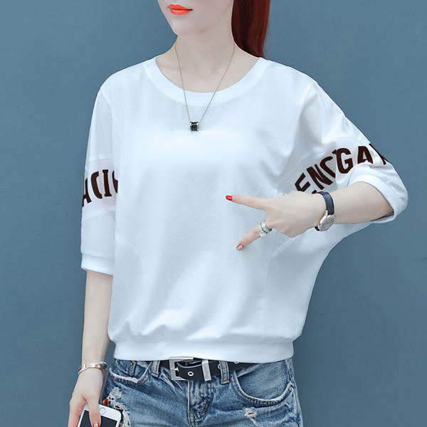 Cotton short sleeve T-shirt women's new summer 2021 T-shirt women's wear Korean loose women's half sleeve top