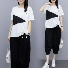 2021 new summer fat sister show thin suit