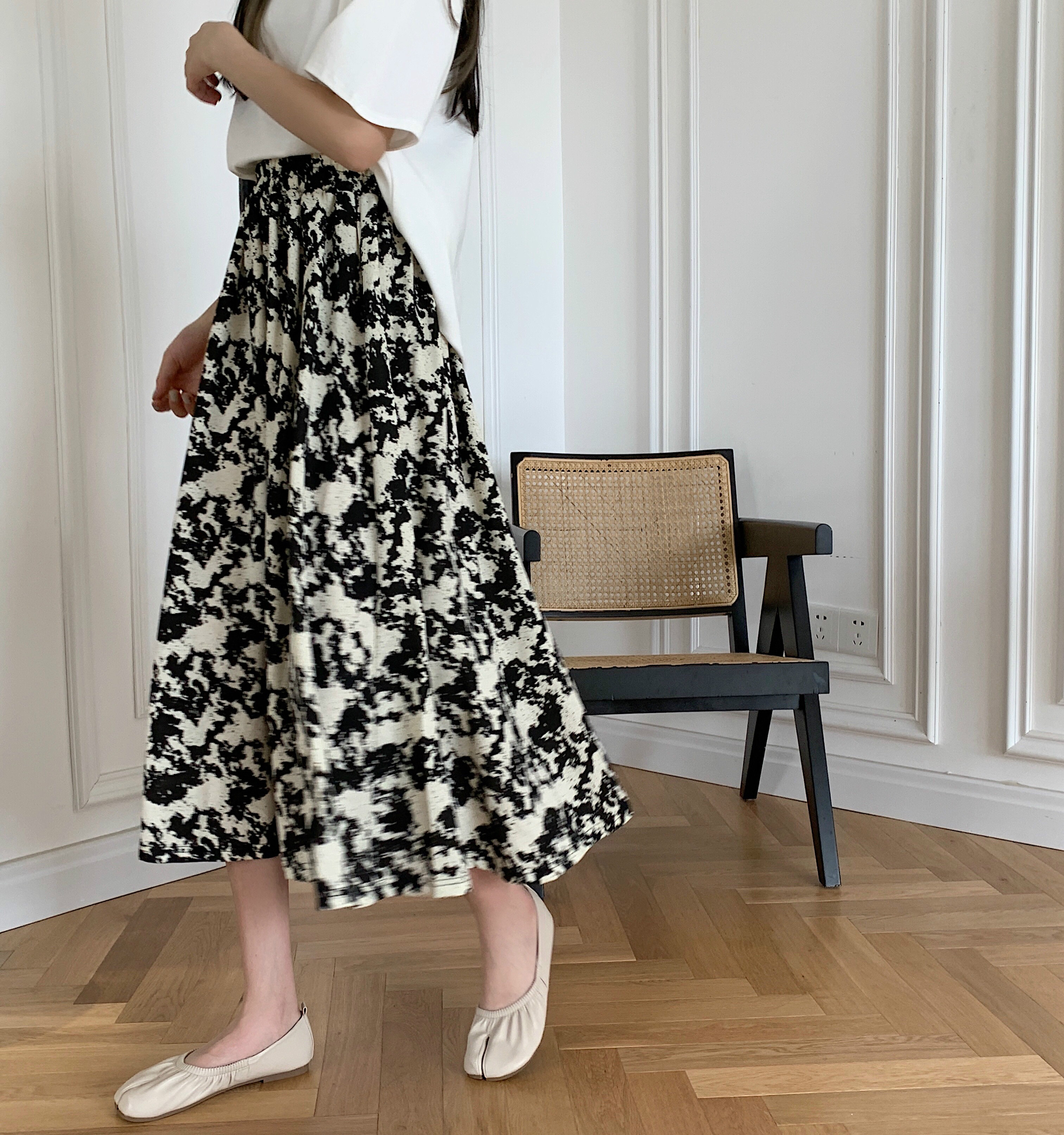 Real photo bust skirt women's summer long skirt