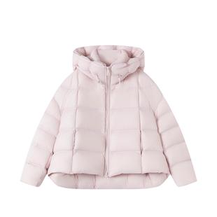 【甜甜粉丝专享】花苞帽纯色短款休闲学院风设计师鹅绒服25GFNB32