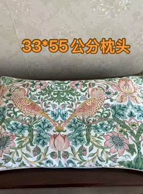 外贸剩余长绒棉贡缎印花荞麦枕