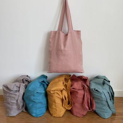环保简约购物雨露亚麻购物袋背包
