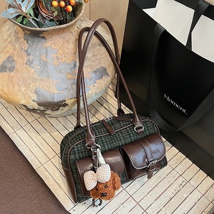 爱依服包包女2025新款时尚百搭级感抽带小方包春夏流流行肩斜挎包