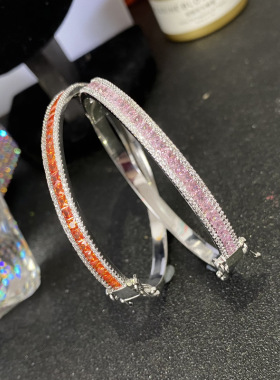 日韩风饰品微镶锆石重工高档手镯