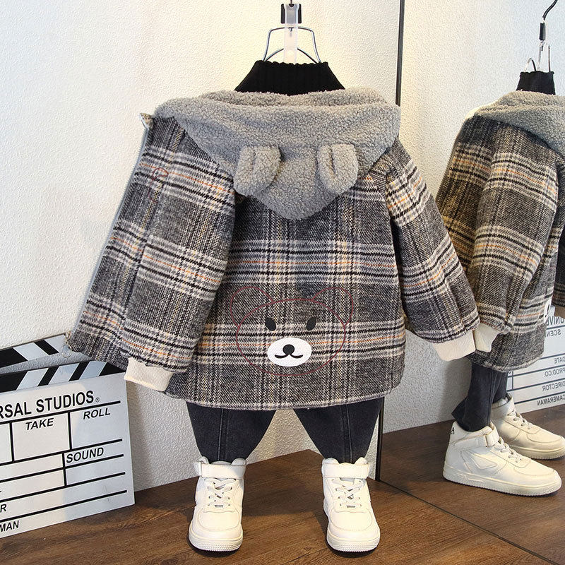 女童冬季加绒外套2026新款秋冬款派克服加厚冬装儿童冲锋衣棉服