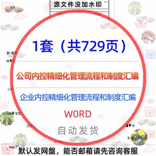 上市大公司集团企业内控精细化资产财务人事管理流程制度采购流程