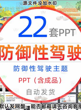 安全行车汽车防御性驾驶技能培训PPT模板叉车防御性安全驾驶技能1