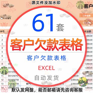 销售客户欠款应收账款回款还款明细管理登记到期提醒龄excel表格1