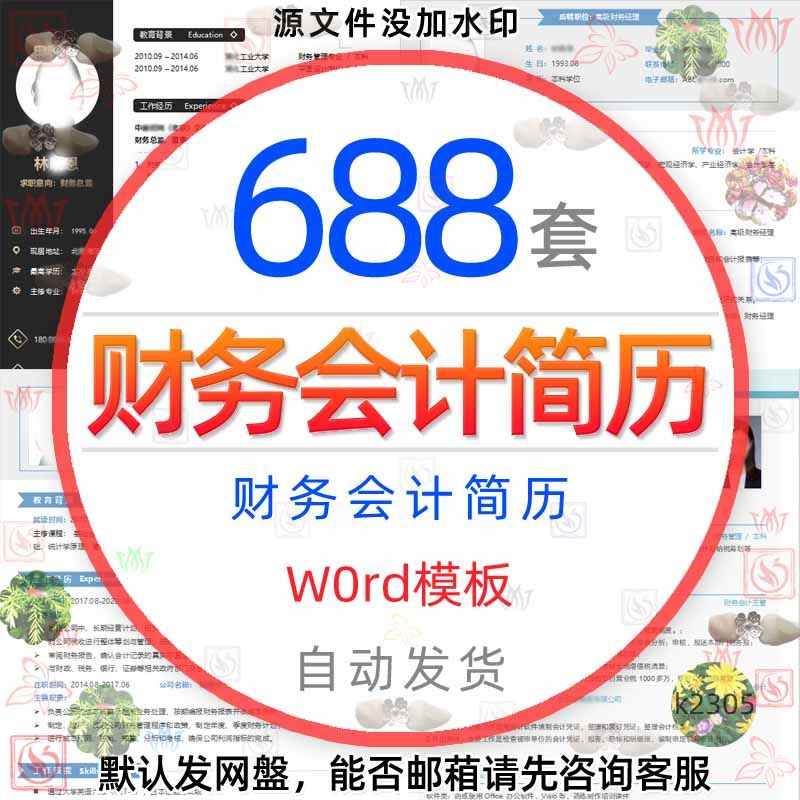 财务主管财务总监经理会计出纳员审计员税务简历面试简历word模板