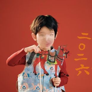 2026新年儿童拍照道具皮影小扇子仿真金花生小对联影楼摄影道具