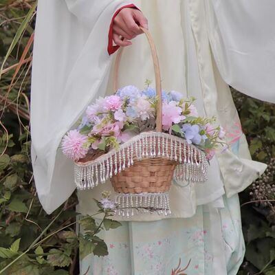 汉服摄影道具花篮古风舞蹈拍摄