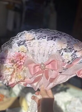 洛丽塔拍照写真甜美扇子