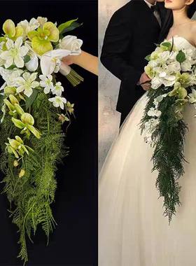 瀑布手捧花新娘仿真花拍摄道具