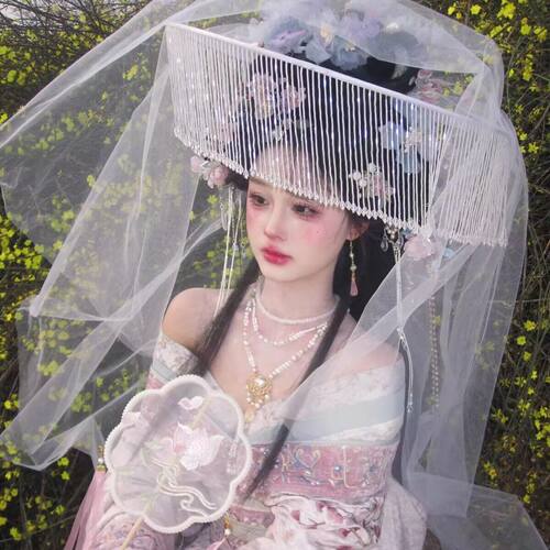 汉服帷帽面纱流苏防晒古风舞蹈