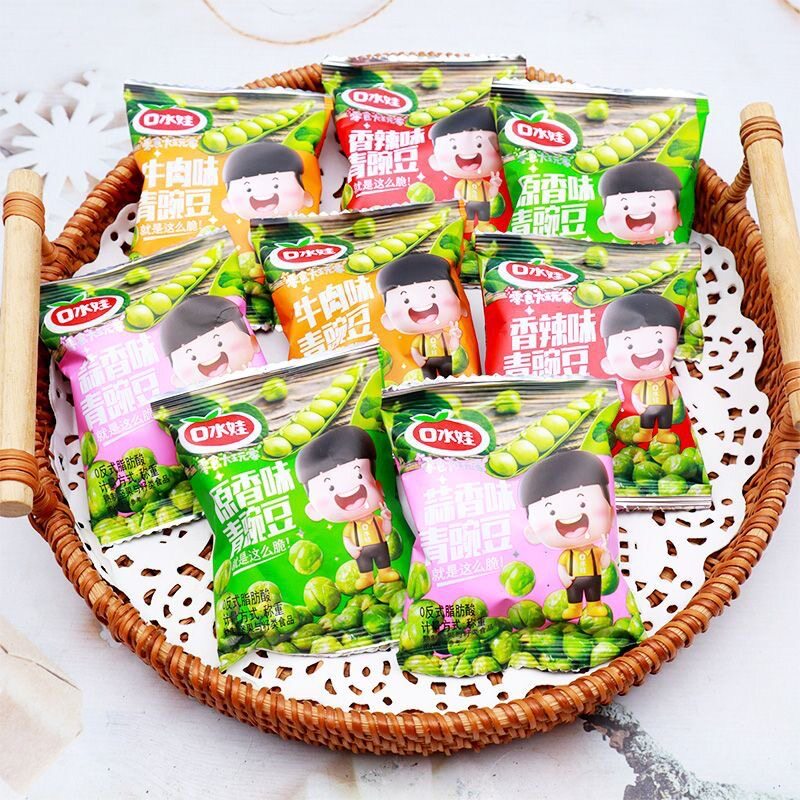 口水娃青豌豆青豆豌豆 蒜香牛肉香辣原香味足浴餐饮休闲零食小吃