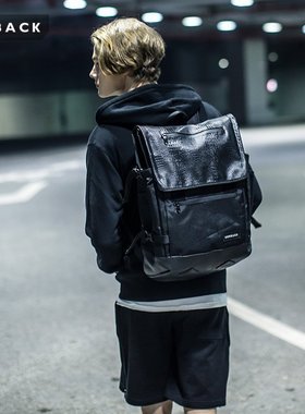 COMBACK原创设计潮牌时尚休闲女士型格皮革双肩背包旅行包男包