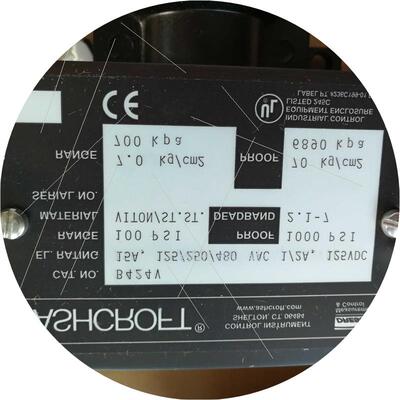 议价B424V 压力开关 ASHCROFT  B424V 100PSI    B424V 拍前咨询