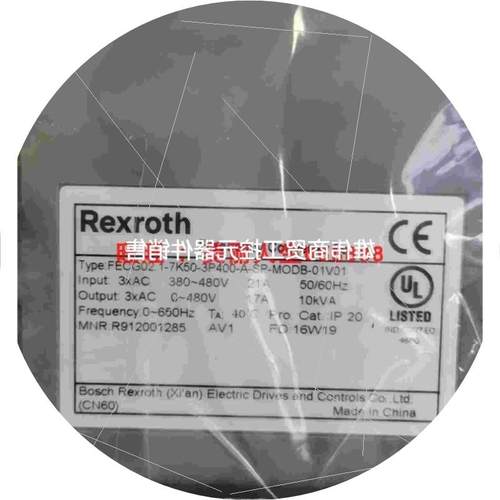 议价力士乐R912001285 FECG02.1-7K50-3P400-A-SP-MODB