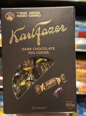 香港芬兰进口FAZER夹心黑巧克力榛子海盐流心七夕送礼精美盒装