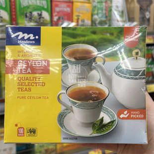 香港代购 进口 MEADOWS 锡兰红茶盒装100小包 袋泡茶包饮品